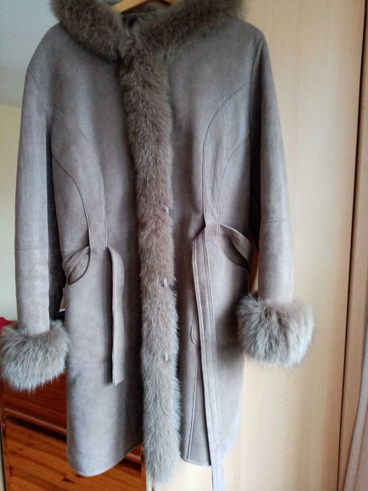 Kożuch naturalny kożuszek lis