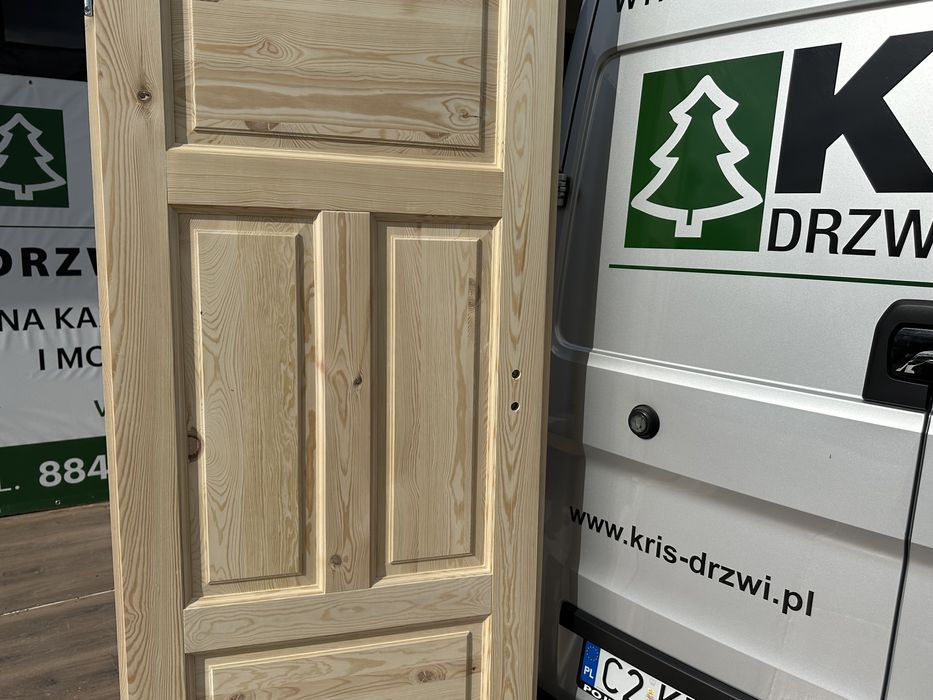 Drzwi lite drewniane sosnowe Na wymiar nietypowe Cała Polska i UE