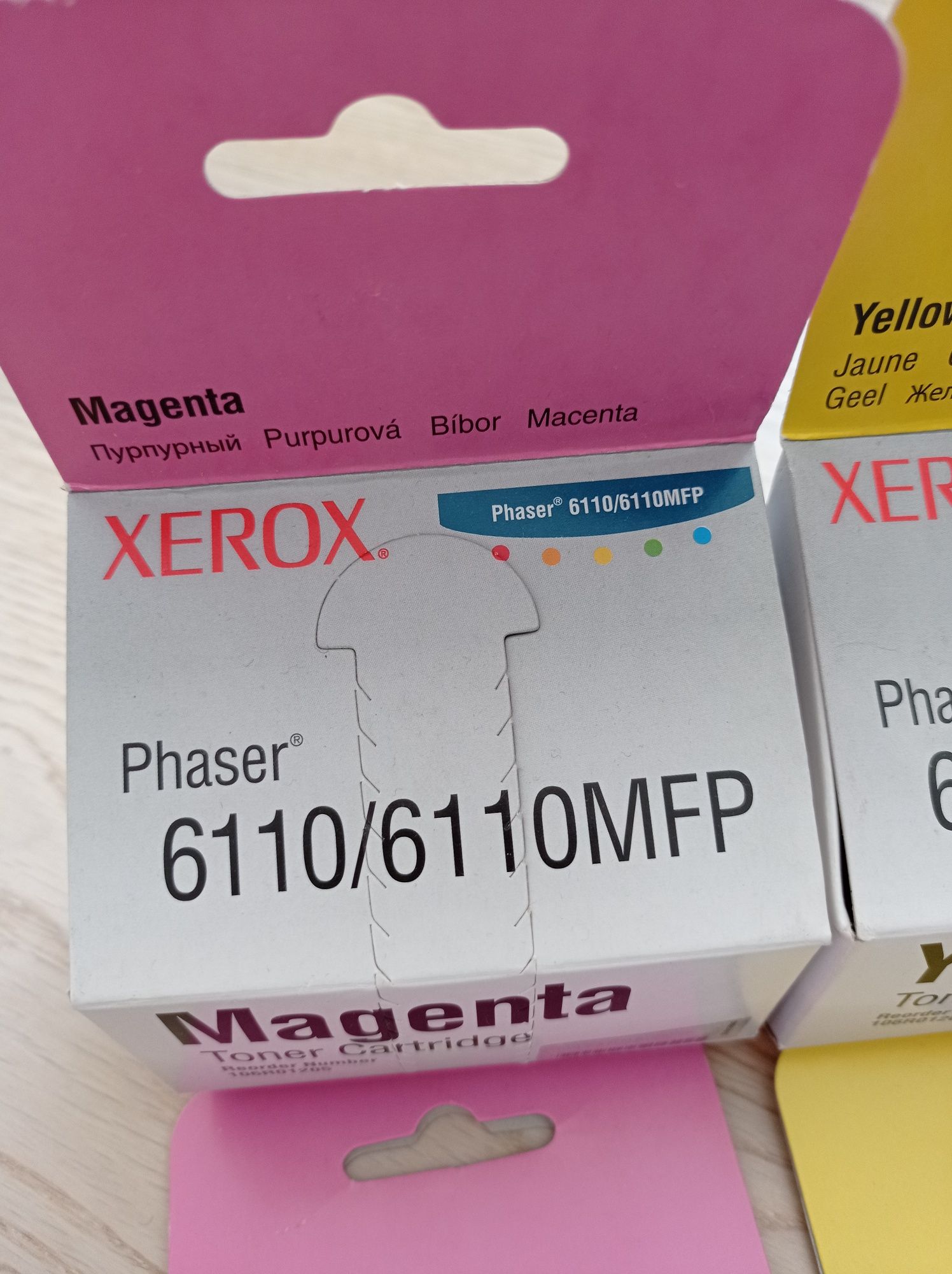 Картридж xerox Phaser 6110/6110MFP пурпурный и жёлтый. Оригинал