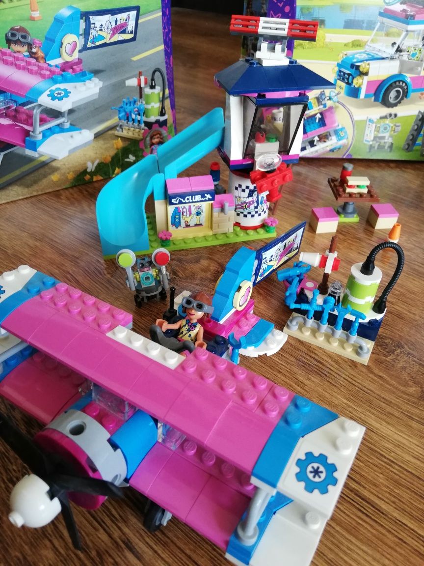 Lego friends 41333 furgonetka Oliwii 41343 lot samolotem 6+  2x zestaw