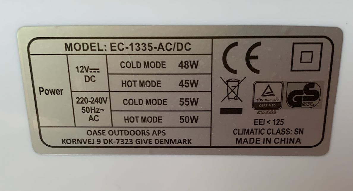 Lodówka turystyczna Outwell Ecocool 35 L 12V/230V chłodzenie/grzanie