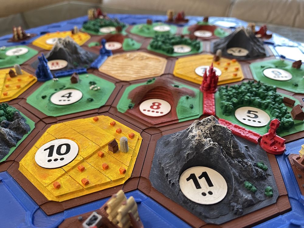 Catan 3D z drukarki 3D