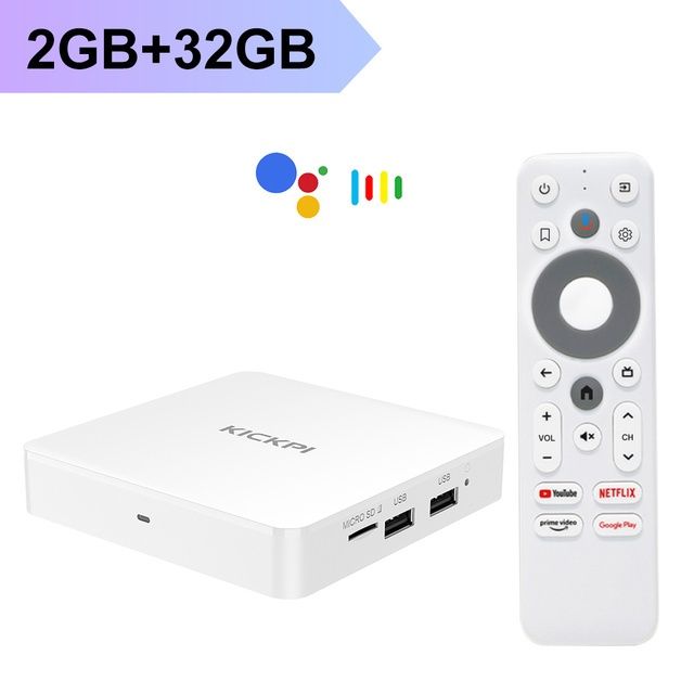 Смарт ТВ приставка Kickpi KP1 NETFLIX 2/32 Гб Android TV 12 Smart Box