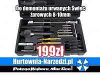 #0444 Zestaw do demontażu urwanych świec żarowych 8 - 10 mm Geko