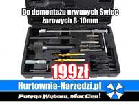 #0444 Zestaw do demontażu urwanych świec żarowych 8 - 10 mm Geko