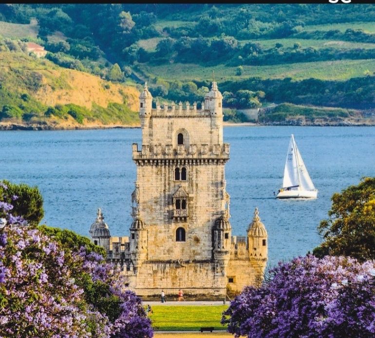 Bordado feito a mão Torre de Belém