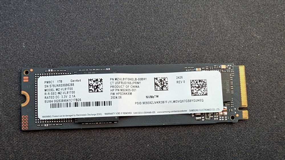 Ssd m2 nvme samsung 1tb