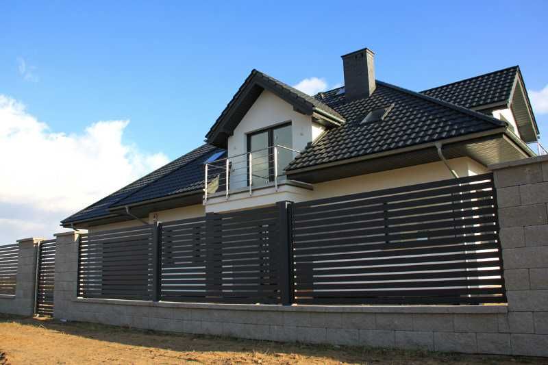 Przęsło metalowe RARO palisada 80x20 ogrodzenie palisadowe bramy