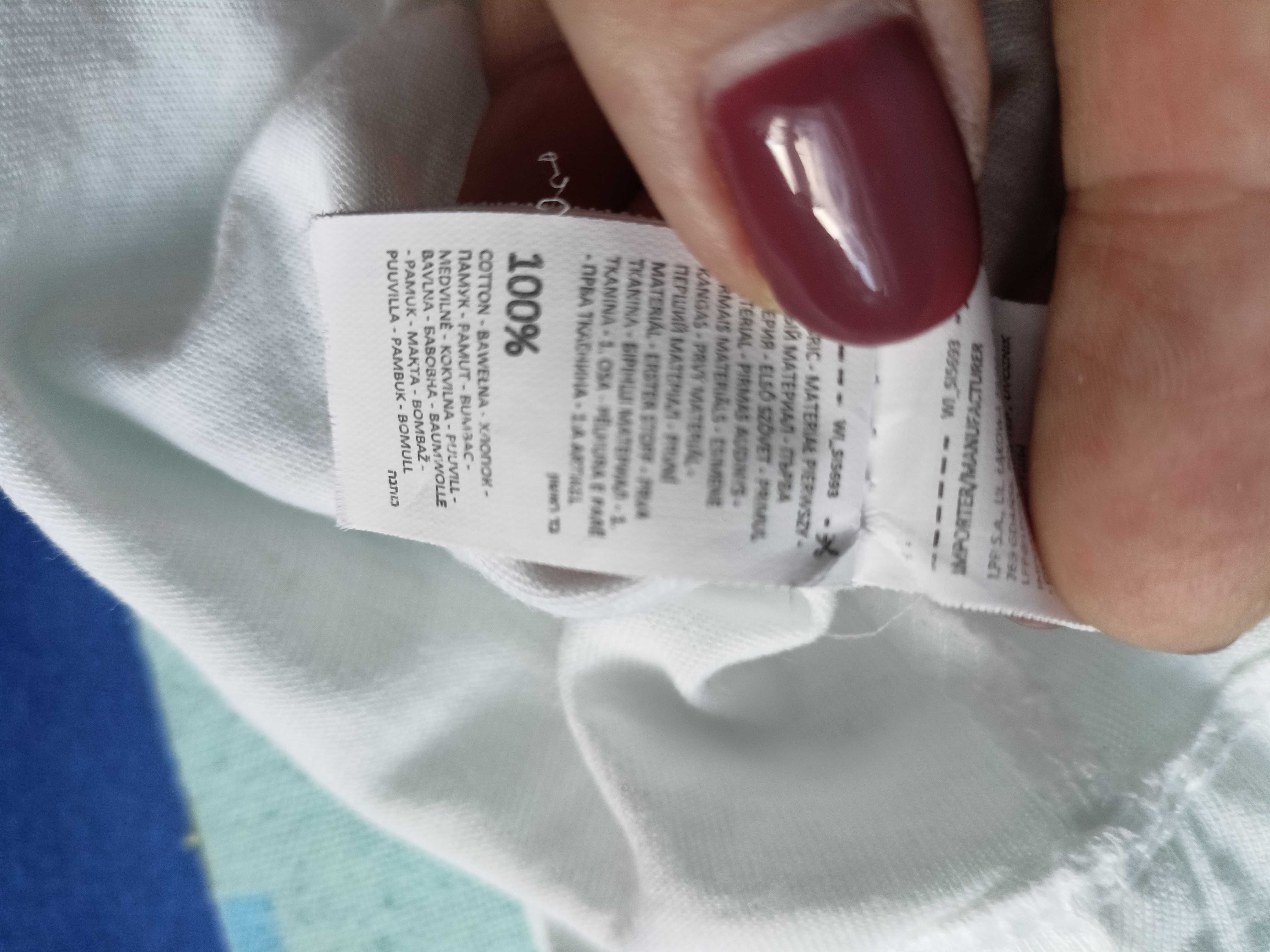 6 pak Białe T-shirty ramiaki Sinsay 140