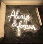 Napis świetlny na ściankę Always & Forever Ślub Wesele