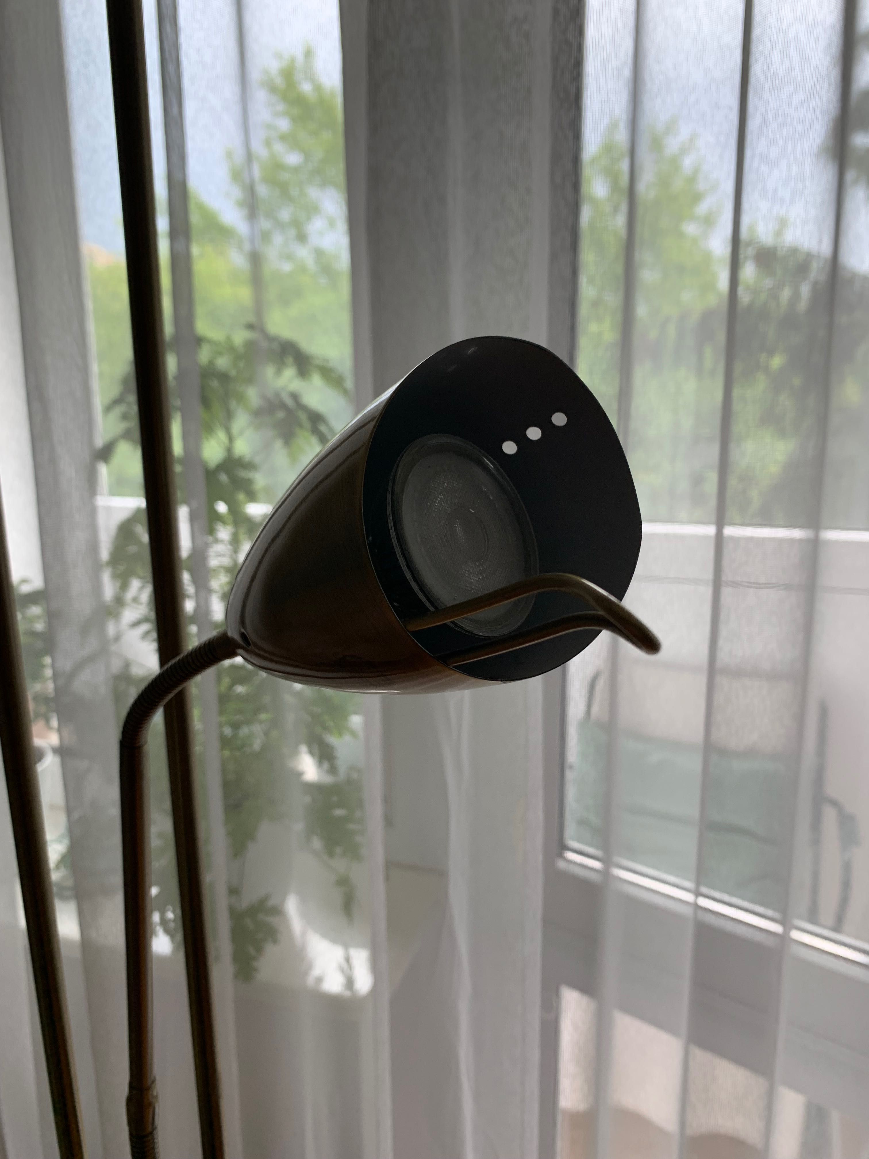 Lampa podłogowa złoto szczotkowane