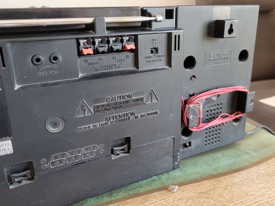 Retro 80' 90' Wieża Bombox Mini Radio FM Kasetowe PHILIPS CFS-1250L