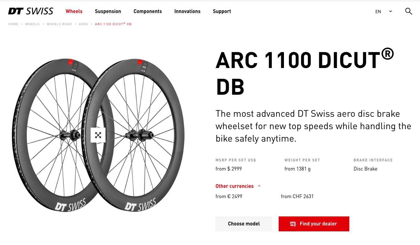 Specialized Tarmac SL7 Expert + DT Swiss ARC 1100
