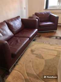 Fotel i sofa skórzana