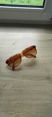 Miodowe brązowe okulary przeciwsłoneczne damskie brąz