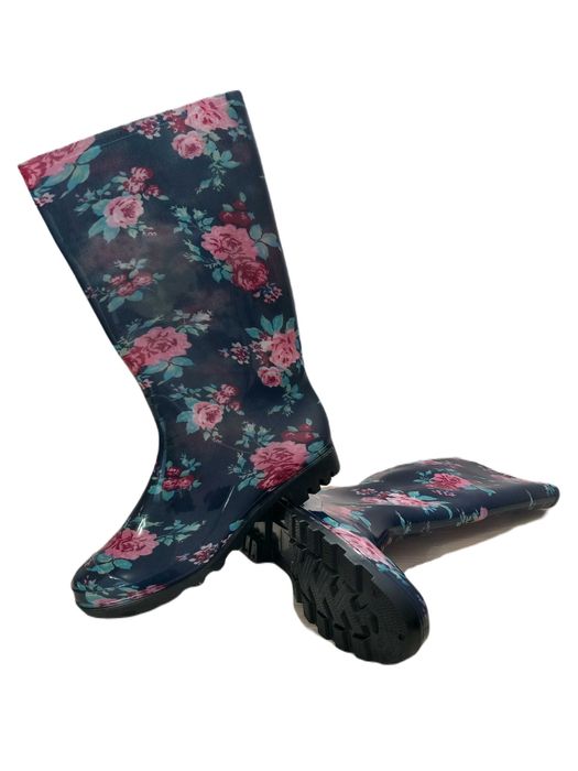 Kalosze damskie, gumiaki w różowe kwiaty rozmiar 36