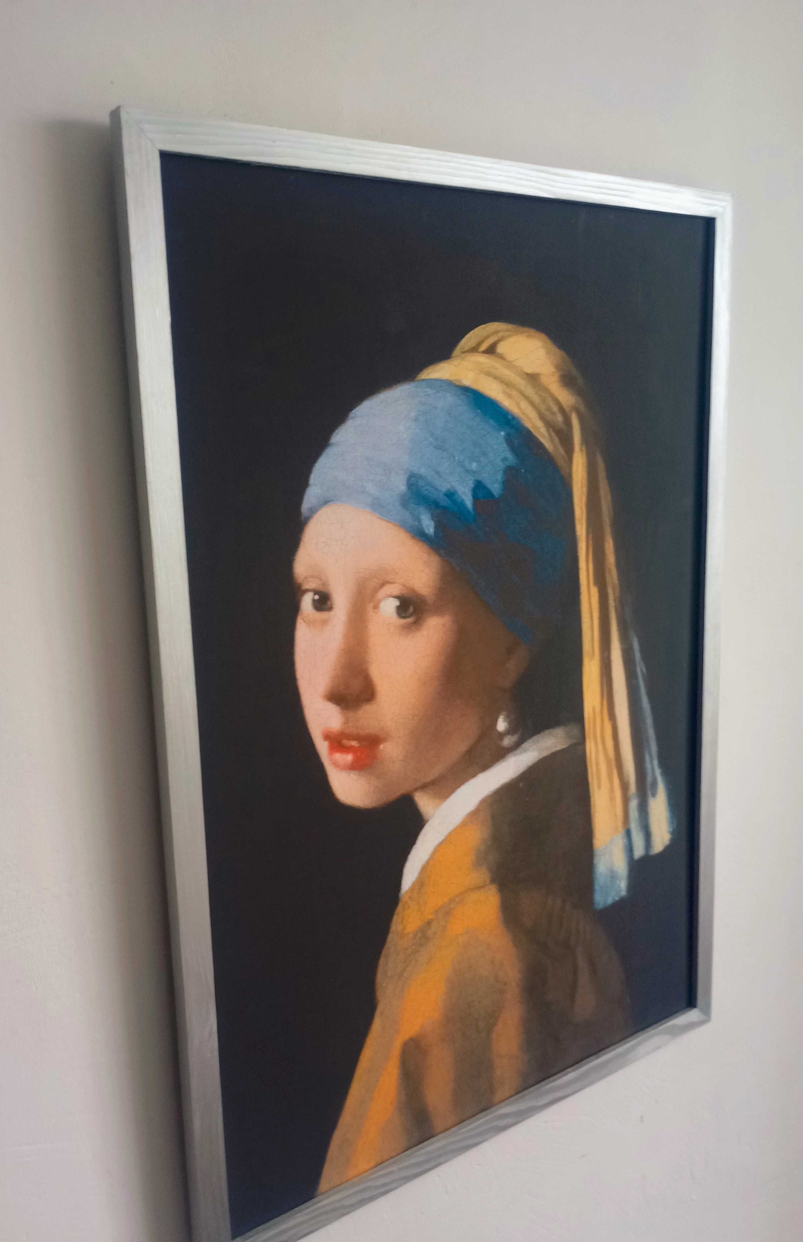 Obraz na płótnie - Dziewczyna z perłą, Johannes Vermeer, 50X70cm