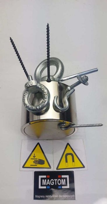 Magnes neodymowy do poszukiwań w wodzie 360 stopni mocowanie górne MAG