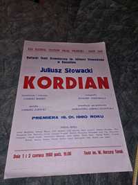 Plakat Kordian J.Słowacki 1980r