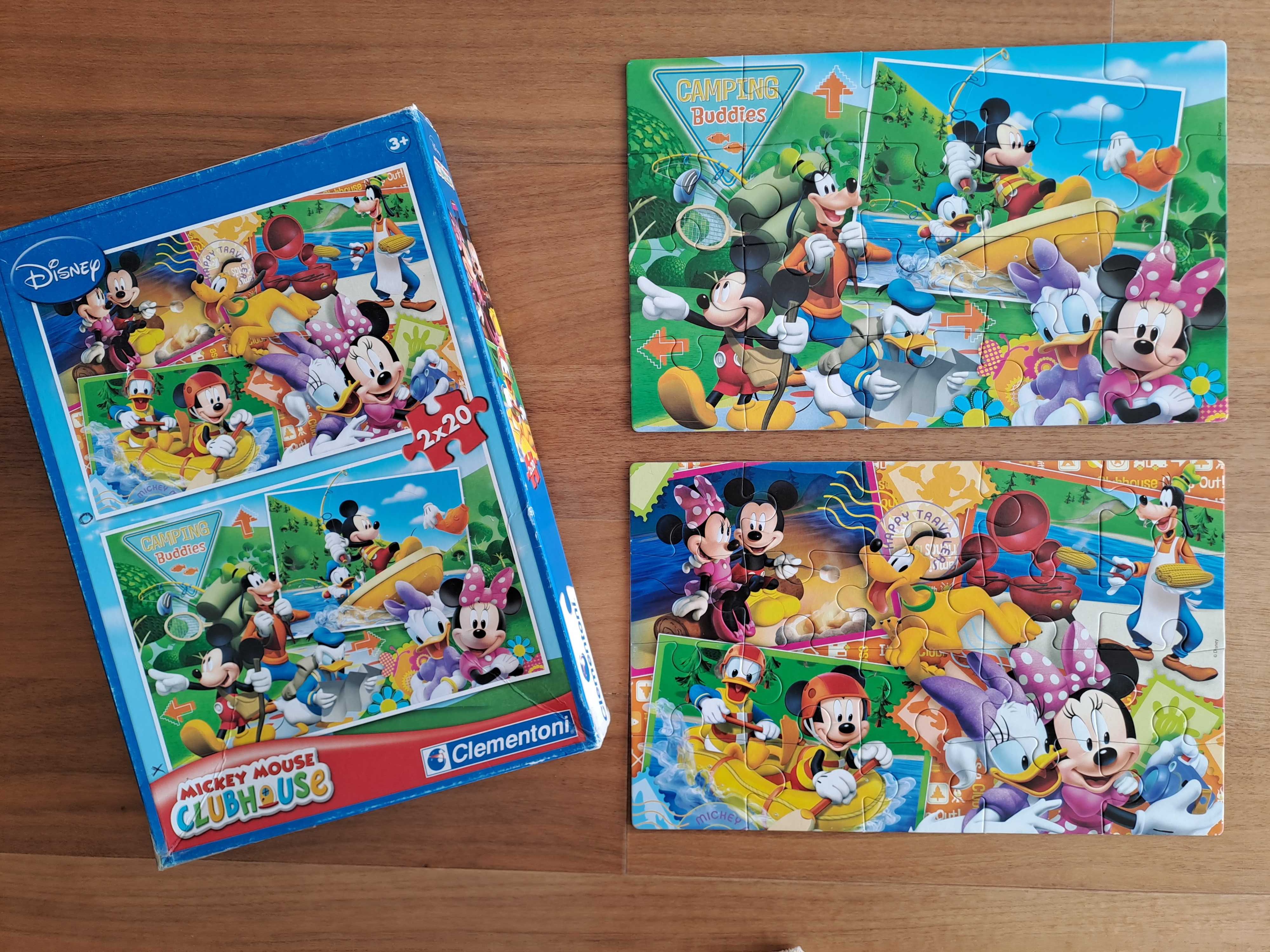 2 Puzzles Mickey Mouse e Dora, a exploradora 2x20