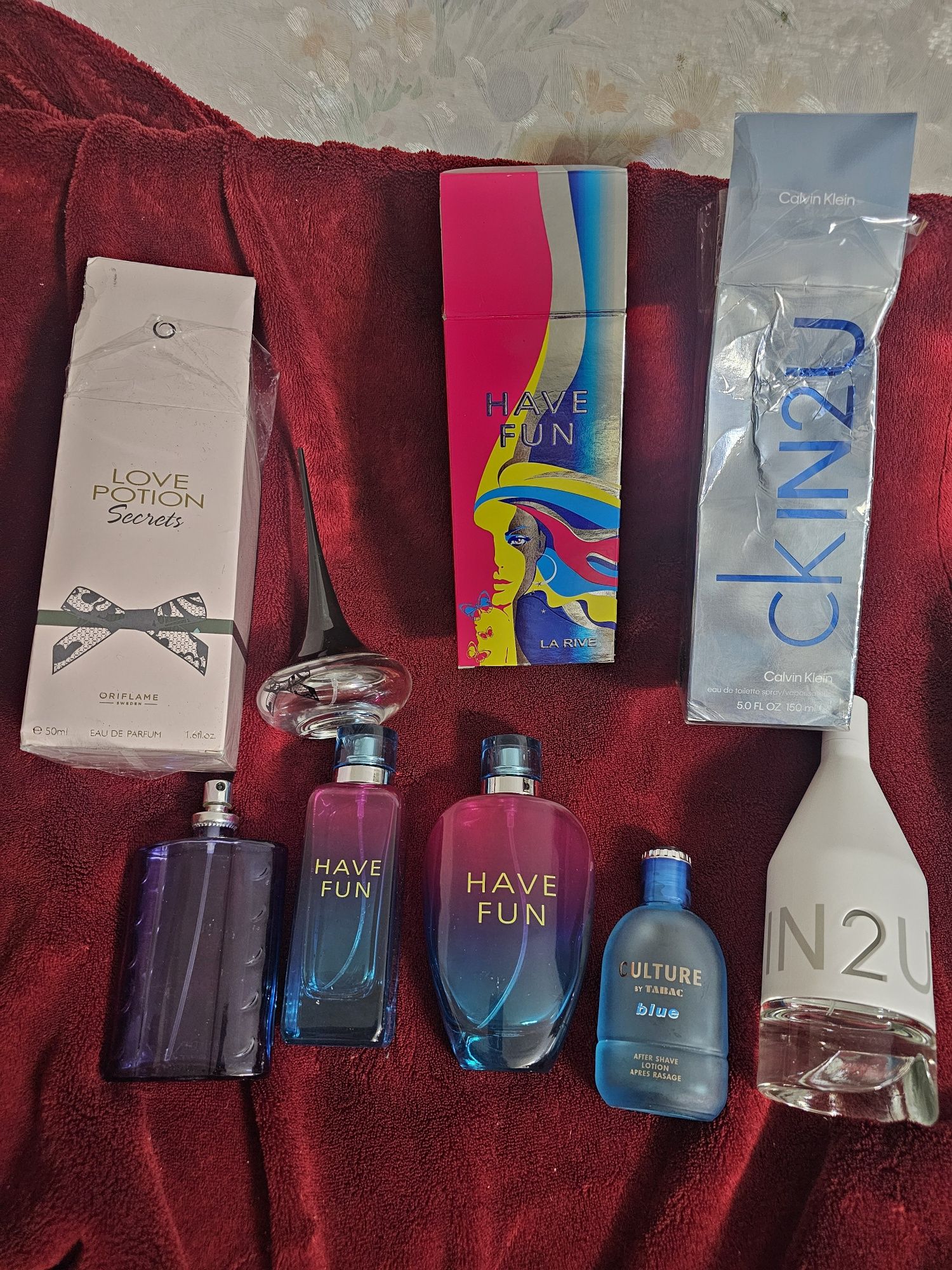 Flakonik LA RIVE Have Fun i Love Potion Secrets Oriflame puste flakony