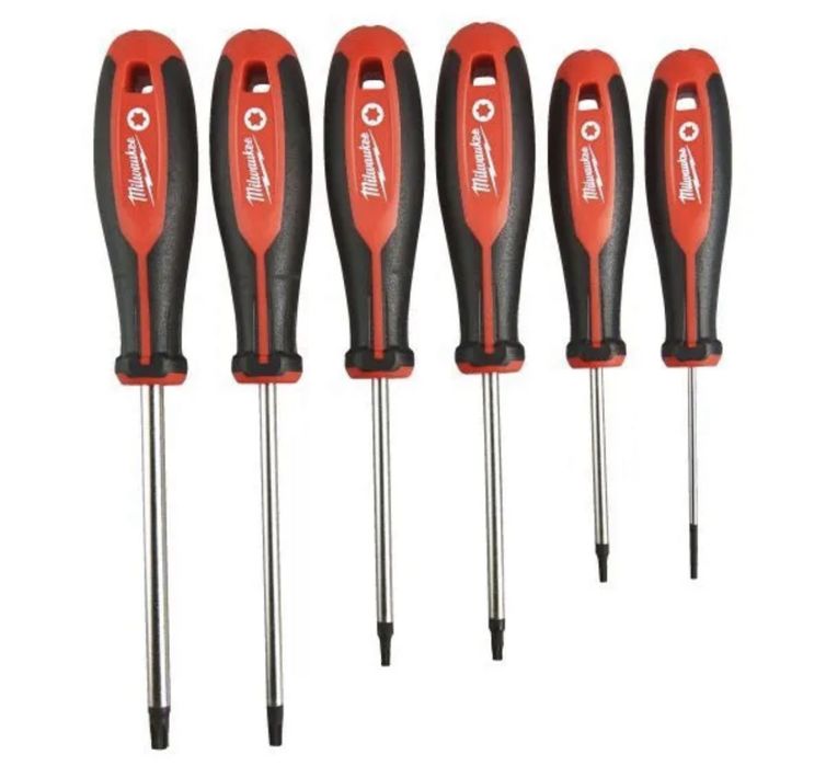 Набір викруток магнітних TORX MILWAUKEE з тригранною рукояткою, (6шт)