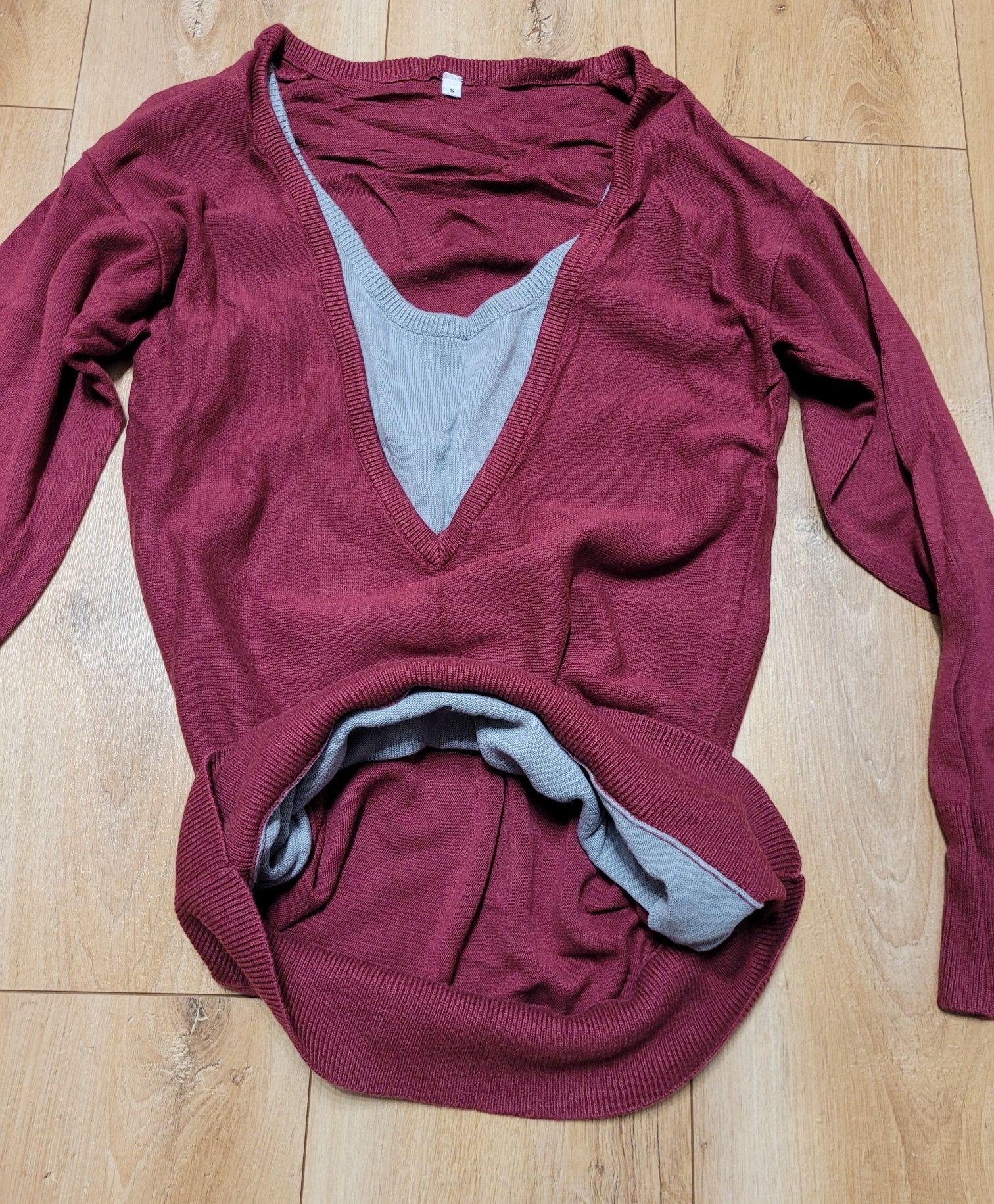 Sweter damski dłuższy cieplutki  roz z metki S/36/8 oversize