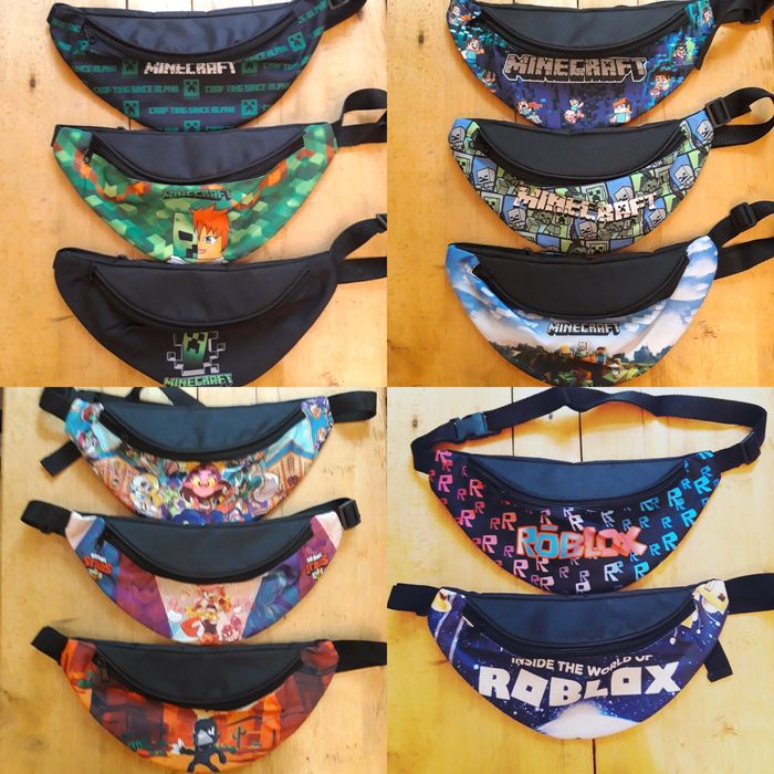 Бананка дитяча/поясна сумка із малюнком героїв популярних ігор та сері