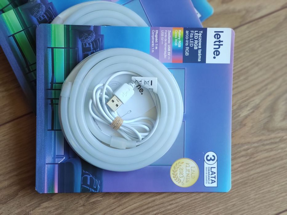 Taśma LED RGB Neon 1m USB 3szt