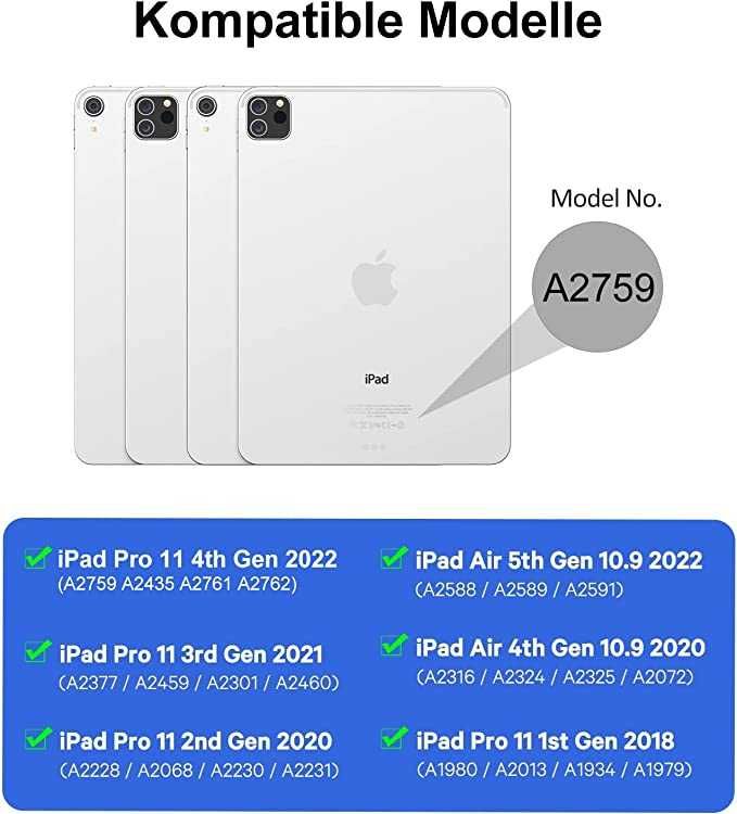 Klawiatura iPad Pro 11 z klawiaturą i touchpadem (3) kolor czarny
