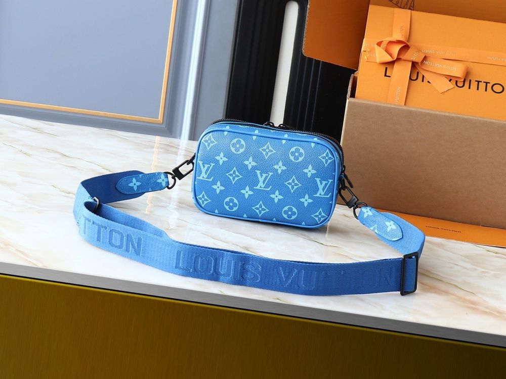 LOUIS VUITTON NOE ALPHA  сумка мужская унисекс черная белая синяя