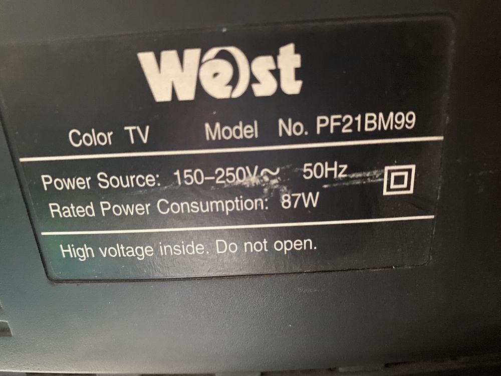 Телевизор West PF 21 BM 99