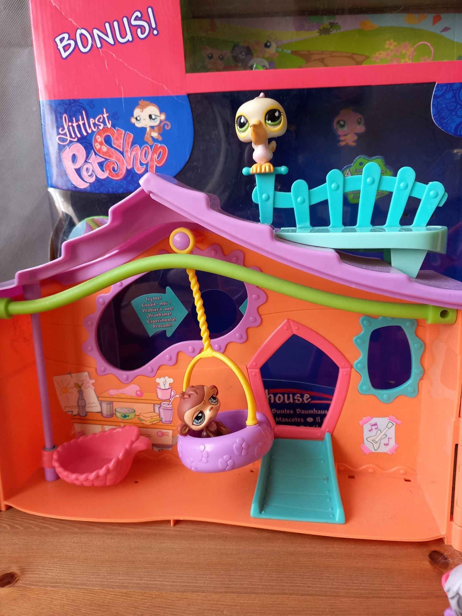 Pomarańczowy plac zabaw dla zwierząt domek Littlest Pet Shop LPS