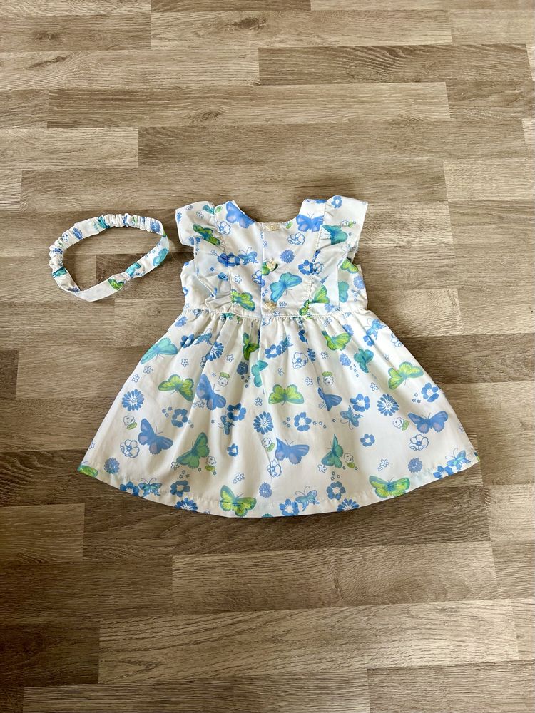 Sukienka + opaske firmy Baby Boutique rozmiar 68