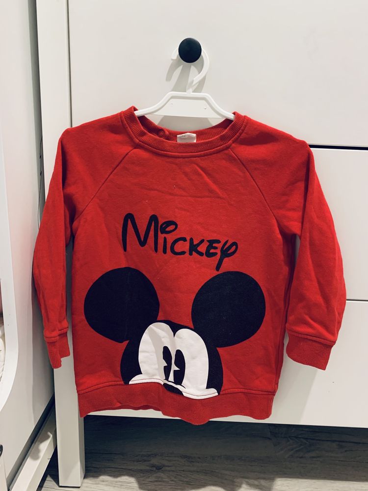 Bluza mickey hm czerwona 92 miki