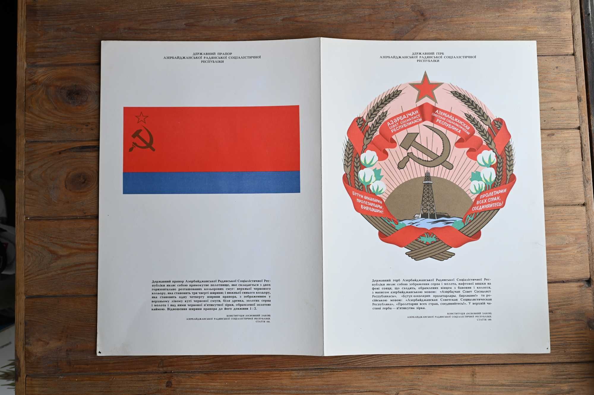 Плакати Державні герби і прапори СРСР постери СССР 1982