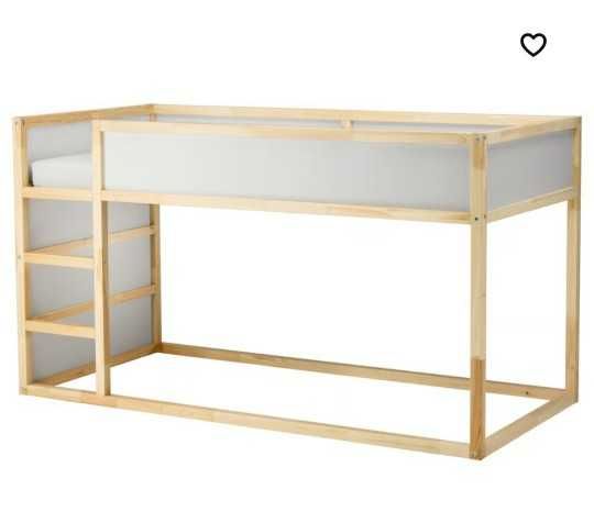 Ikea łóżko KURA+tablica+lampki,stan bdb