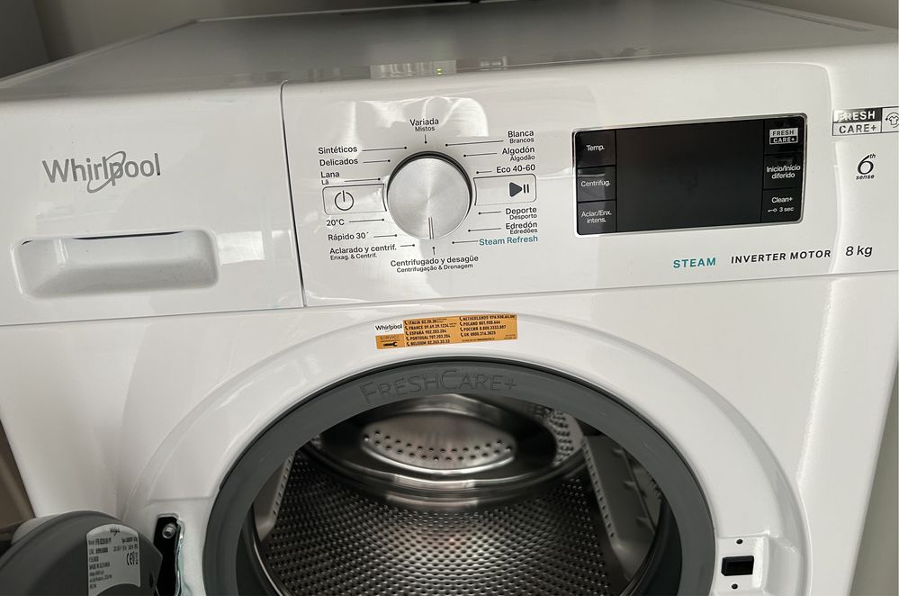 Maquina de lavar Whirlpool 6Sense