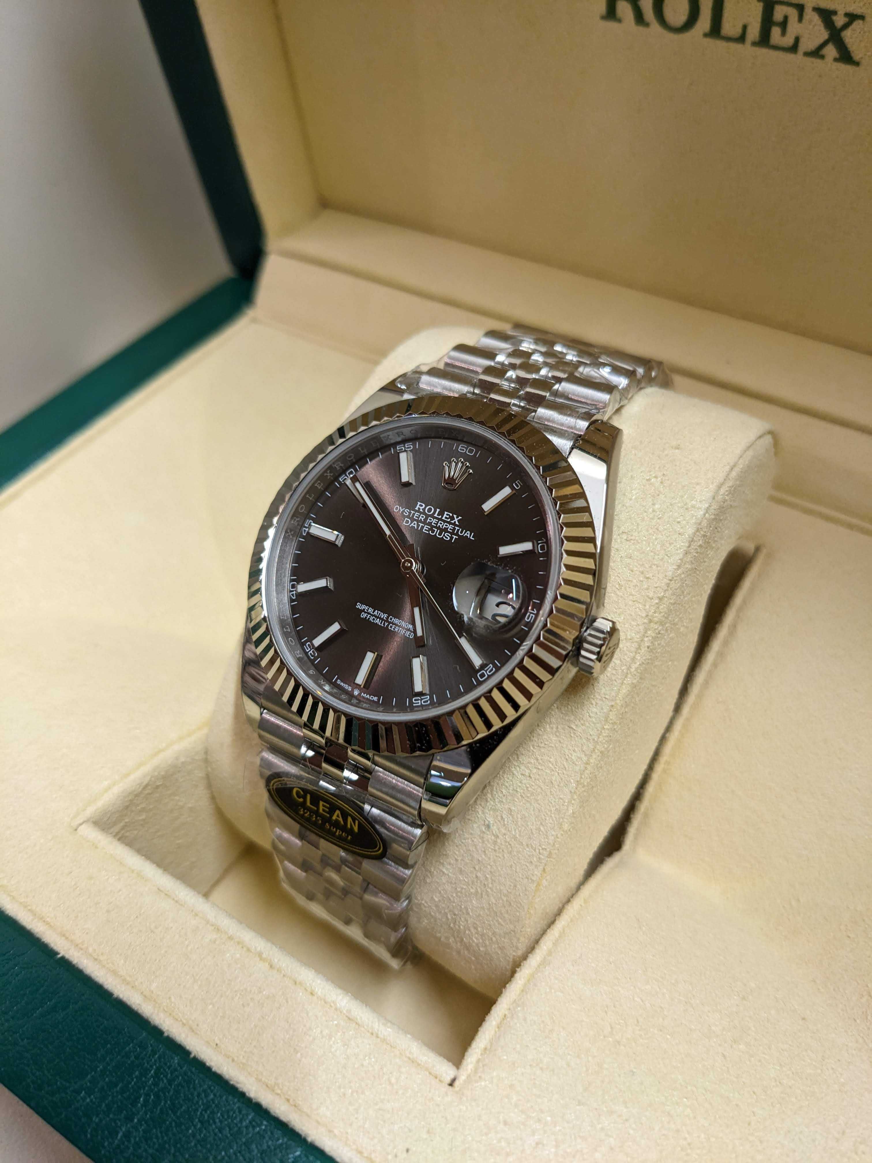 Rolex Datejust Rhodium Dial Grey 41мм 904L Cal.3235 (2 варіанта) Clean