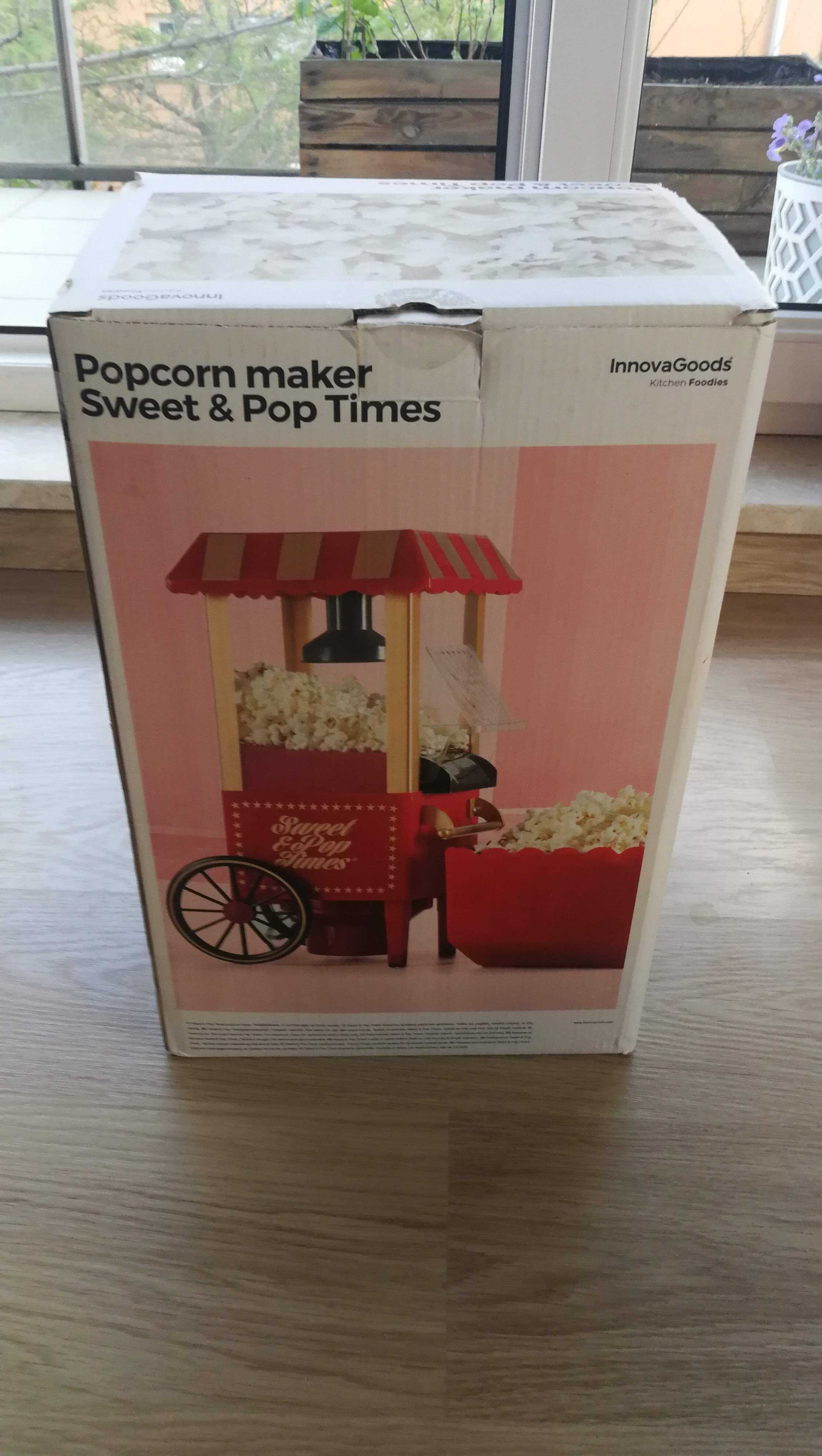 Domowe urządzenie maszynka do popcornu bez tłuszczu 1200W | styl retro