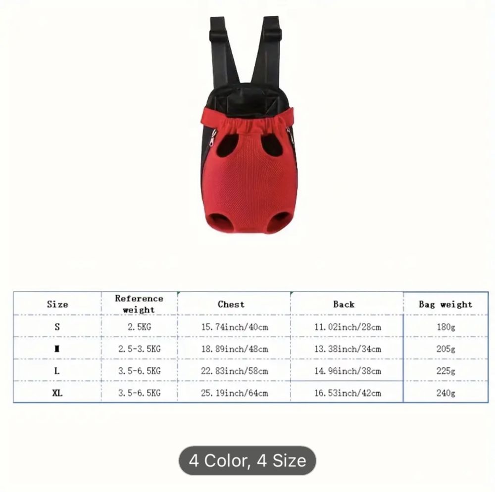 Mochila transporte animais XL