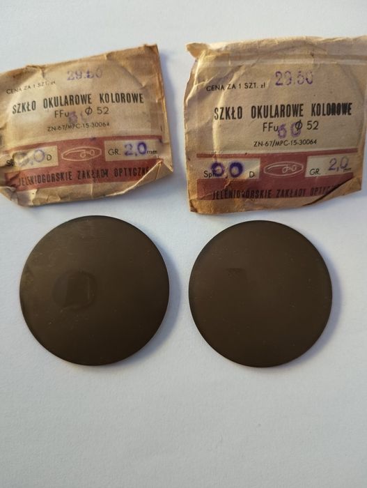 Szkła okularowe zerówki