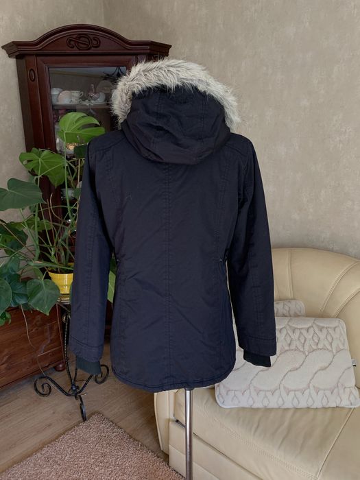 M79 czarna kurtka parka jesienna przejściowa 36 S