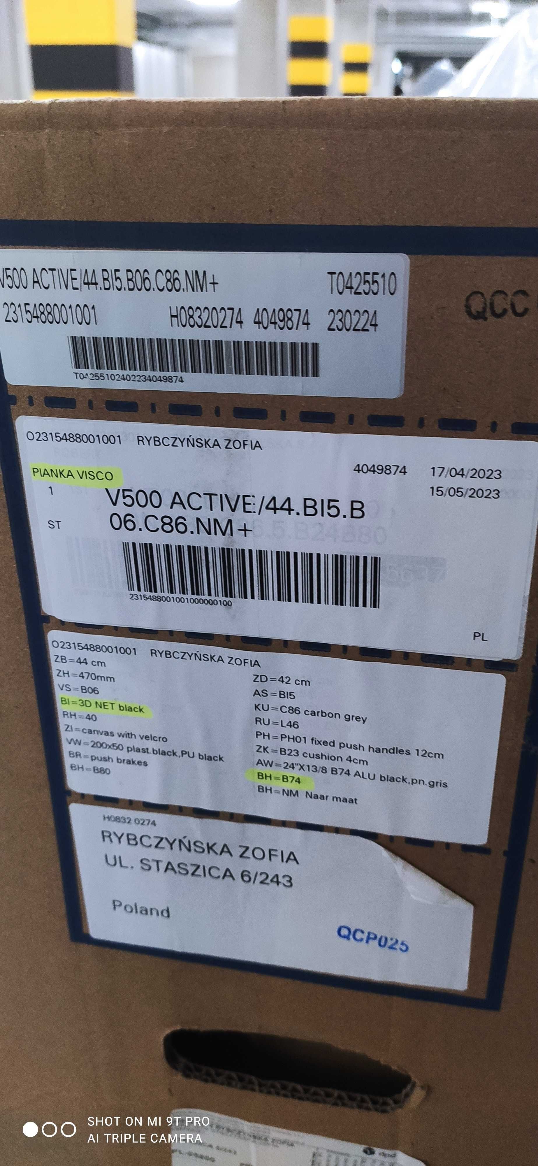 wózek inwalidzki V500 ACTIVE NOWY