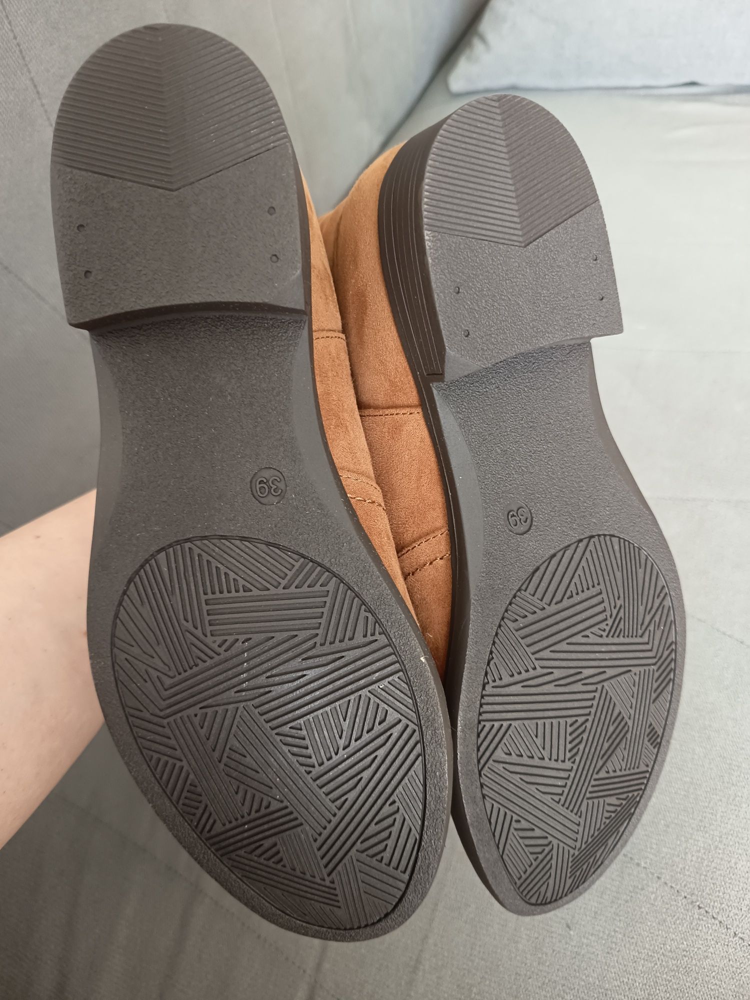 Nowe botki brązowe camel C&A rozm. 39 - 26 cm