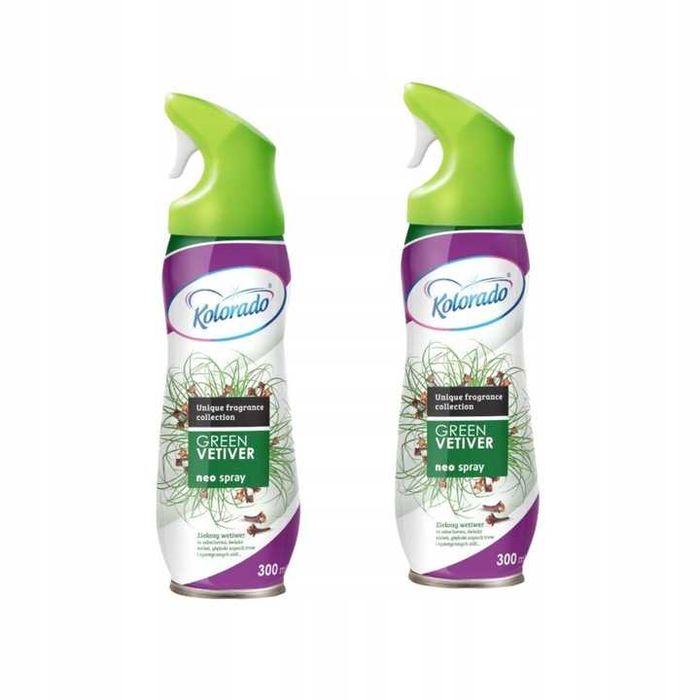 Kolorado NEO spray odświeżacz powietrza  Green vetiver 2 x 300 ml