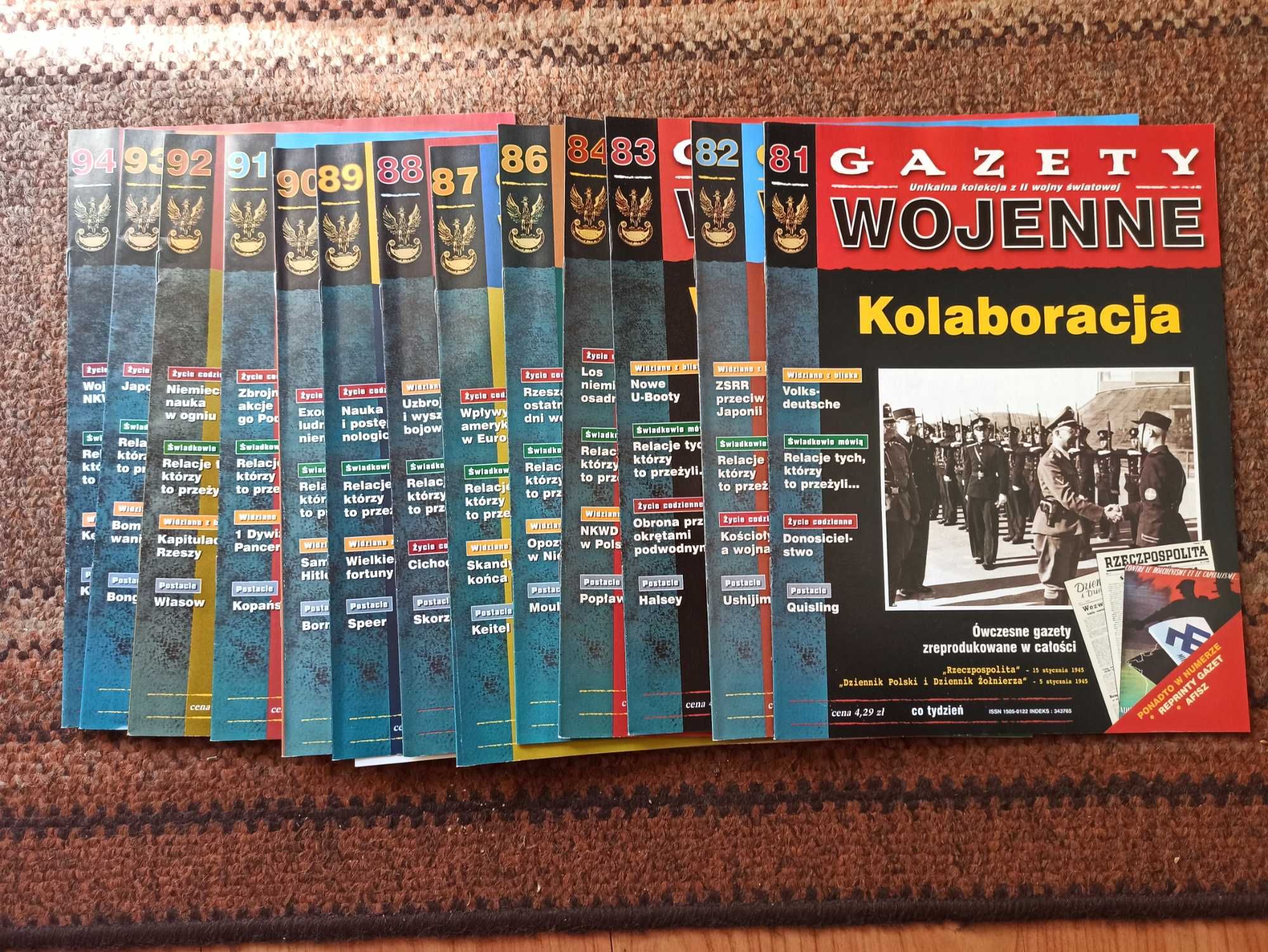 Sprzedam kolekcje " Gazety Wojenne"