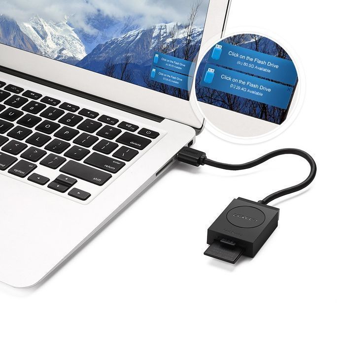 Kompaktowy czytnik kart SD i micro SD Ugreen USB 3.0 5 Gbps