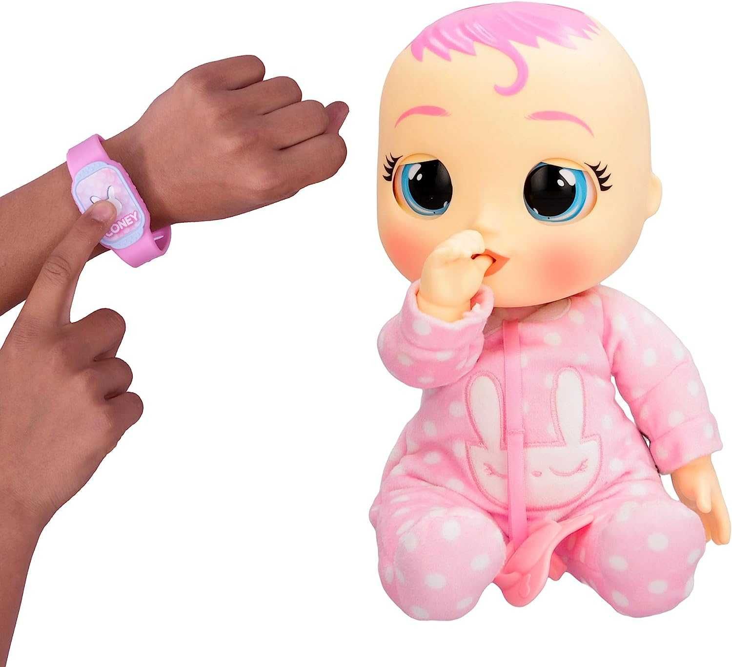 Плакса Зайка Кони с интерактивным браслетом Cry Babies Newborn Coney