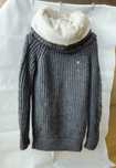 SUPERDRY sweter ciepły polar tunika szary miś z misiem XS S 34 36 hit